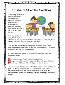 social skills stories for first grade by first grade