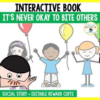 Preview of Social Skills Story Biting - Activities and Mini Books SEL