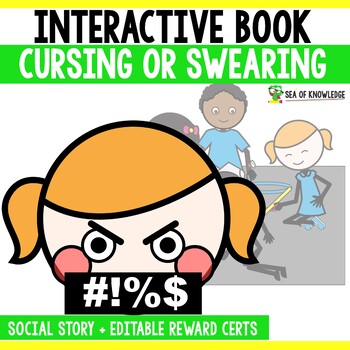 Preview of Social Skills Story Cursing or Swearing - Activities and Mini Books SEL