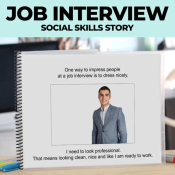 Preview of Social Skills Story: Dressing for a Job Interview: Editable