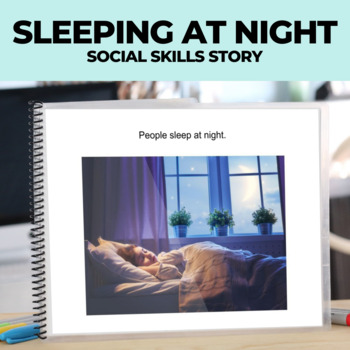 Preview of Social Skills Story: Sleeping at Night: Editable