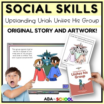 Preview of Social Skills Story WORKING IN A GROUP Social Emotional Learning