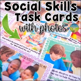 Social Skills Task Cards & Prompts with Photos | Social Em