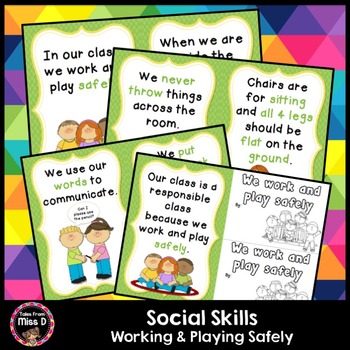 Classroom Rules Being Safe by Tales From Miss D | TpT