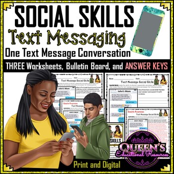 Preview of Social Skills Text Message Conversation / Communication Skills