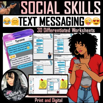 Preview of Social Skills Text Message Conversations (Print and Digital)