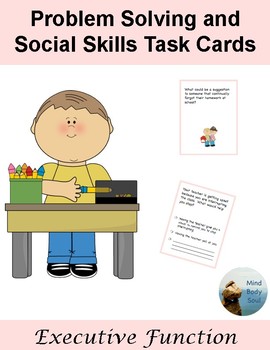 Preview of Social Skills and Problem Solving Task Cards:  Executive Functioning