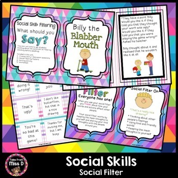 Preview of Social Skills and Stories Social Filter