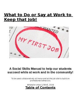 Preview of Social Skills and Stories for Job Sites (Autism) (Vocational)