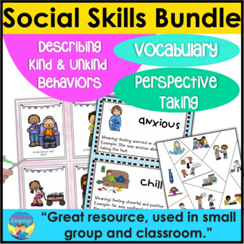 Preview of Social Skills for Autism Bundle Describing Behaviors and Character Traits