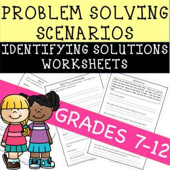 Preview of Problem Solving Scenarios for Speech Therapy | Worksheets