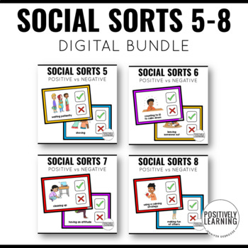 Preview of Social Sorts Boom Cards Sets 5-8 Good Choices