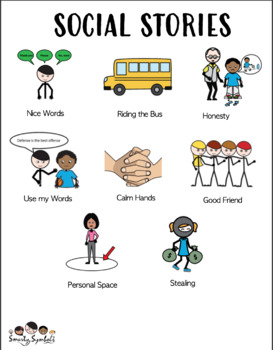 Preview of Social Stories - BUNDLE SmartySymbols  _ Special Education