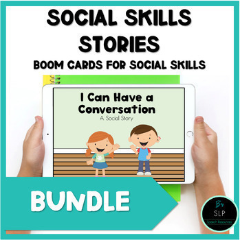 Preview of Social Stories BUNDLE Boom Cards Speech Therapy
