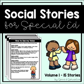 Preview of Social Stories for Special Education: Volume 1