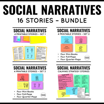 Preview of Social Narratives SEL Stories Bundle - Emotional Regulation