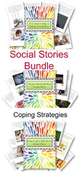 Preview of Social Stories Bundle Coping Strategies for Older Kids
