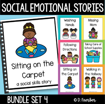 Preview of Social Stories Back to School Bundle - Books to Teach Classroom Rules