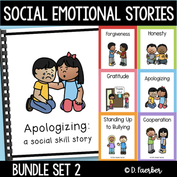 Preview of Social Stories Bundle - Set 2 - Social Emotional Learning, Character Education