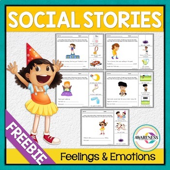 Preview of Social Stories: FREE Feelings and Emotions Activities