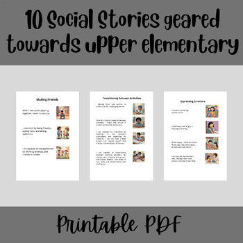 Preview of Social Stories Kit for Upper Elementary