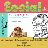 Social Stories: Standing in line  Autism SEN FREEBIE