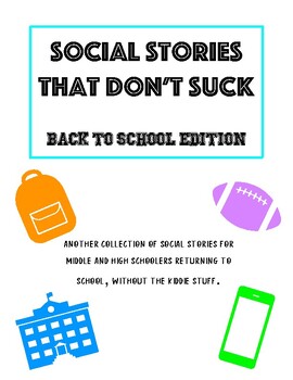 Preview of Social Stories That Don't Suck: Back to School Edition
