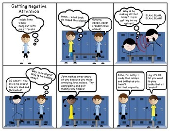 Social Skills Autism | Social Stories Comic Strip Format Print and Go