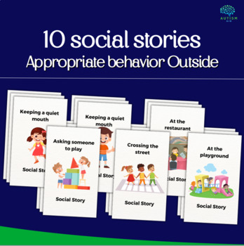 Preview of Social Stories Volume 1: 10 Social Stories Teaching Appropriate Behavior outside