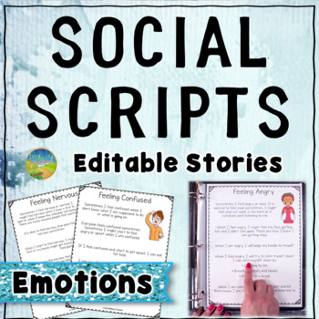 Preview of Social Scripts for Emotions - Editable Stories & Narratives