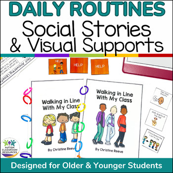 Preview of 9 Social Stories for Daily Routines Including Listening & Following Directions