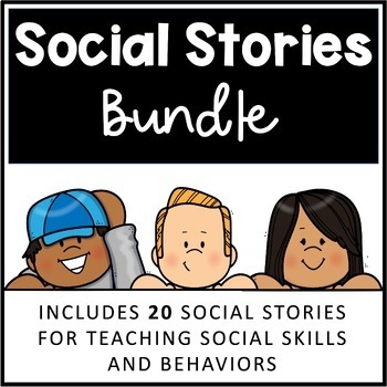 Preview of Social Stories Bundle: 20 Stories for Speech, Autism, Special Education, SEL