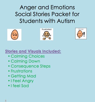 Preview of Social Stories for Students with Autism:  Anger and Emotions