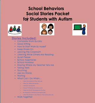 Preview of Social Stories for Students with Autism:  School Behaviors