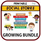 Social Stories growing bundle for life skills autism and b