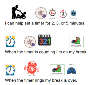 Preview of Social Story - Asking for a Break (Calming Tools)