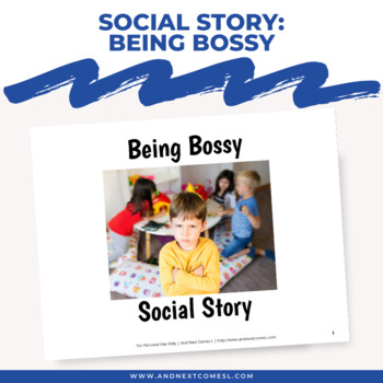 Preview of Social Story: Being Bossy