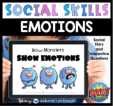 Social Story Boom Cards Monsters Showing Emotions SEL Dist