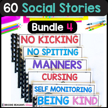 Preview of Social Story Bundle 4: Volume 1,2,3,4&5 (60 Social Stories) Social Skills