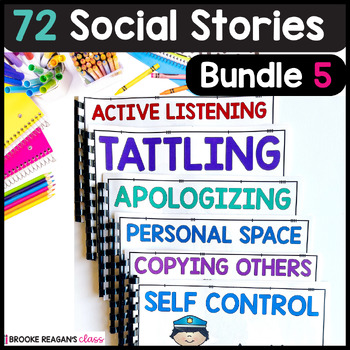 Preview of Social Story Bundle 5: 72 Social Stories {Social Skills & Behavior Expectations