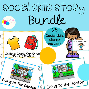 Social Skills Story Bundle by Play Learn Create- Early Learning