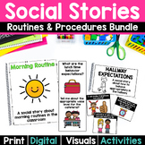 Social Story Bundle- Classroom Daily Routines and Procedures