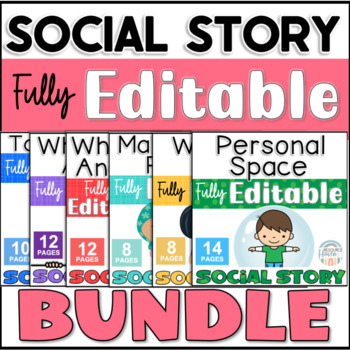 Preview of Social Story Bundle - Fully Editable Social Stories