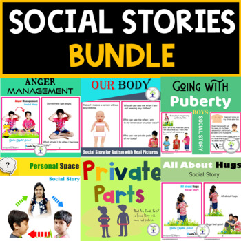 Preview of Social Story Bundle With Real Pictures