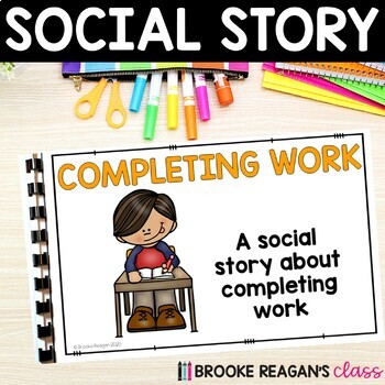 Preview of Social Story: Completing Work
