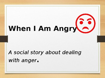 Preview of Social Story-Dealing With Anger