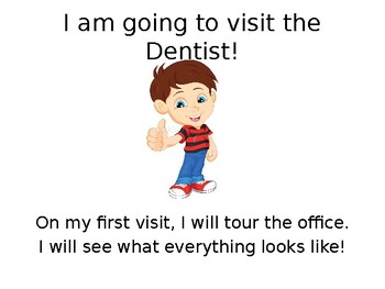 Preview of Social Story: Dentist Office Exploration (1st Visit)