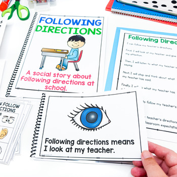 Social Story: Following Directions {Classroom Rules and Expectations}