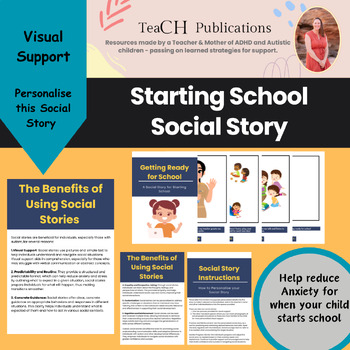Preview of Social Story - Getting Ready for School - Easy to Personalise and Reduce Anxiety