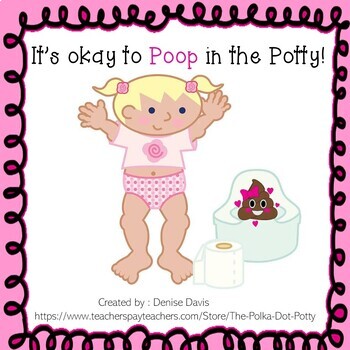 Preview of Social Story Girls Scared/Anxious to Poop in Potty